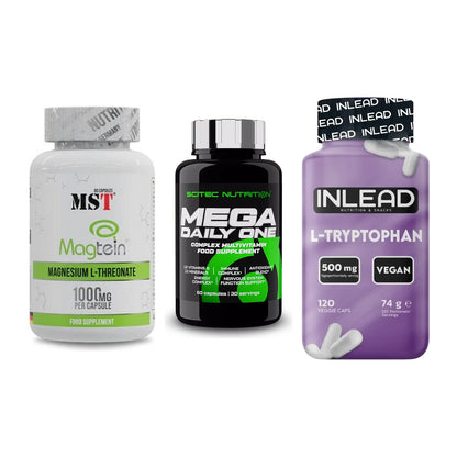 Ausdauer-Set: MST Magnesium + Scitec Mega + INLEAD L-Tryptop – alle enthaltenen Artikel
