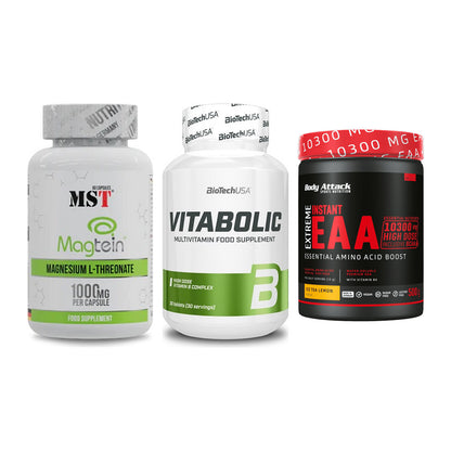Ausdauer-Set: MST Magnesium + BioTech Vitaboli + Body Attack – alle enthaltenen Artikel