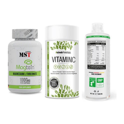 Ausdauer-Set: MST Magnesium + Sinob Vitamin C + MST L-Carnitine – alle enthaltenen Artikel