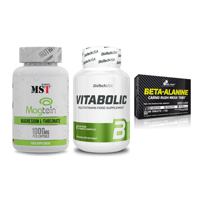 Ausdauer-Set: MST Magnesium + BioTech Vitaboli + Olimp Beta-Alani – alle enthaltenen Artikel