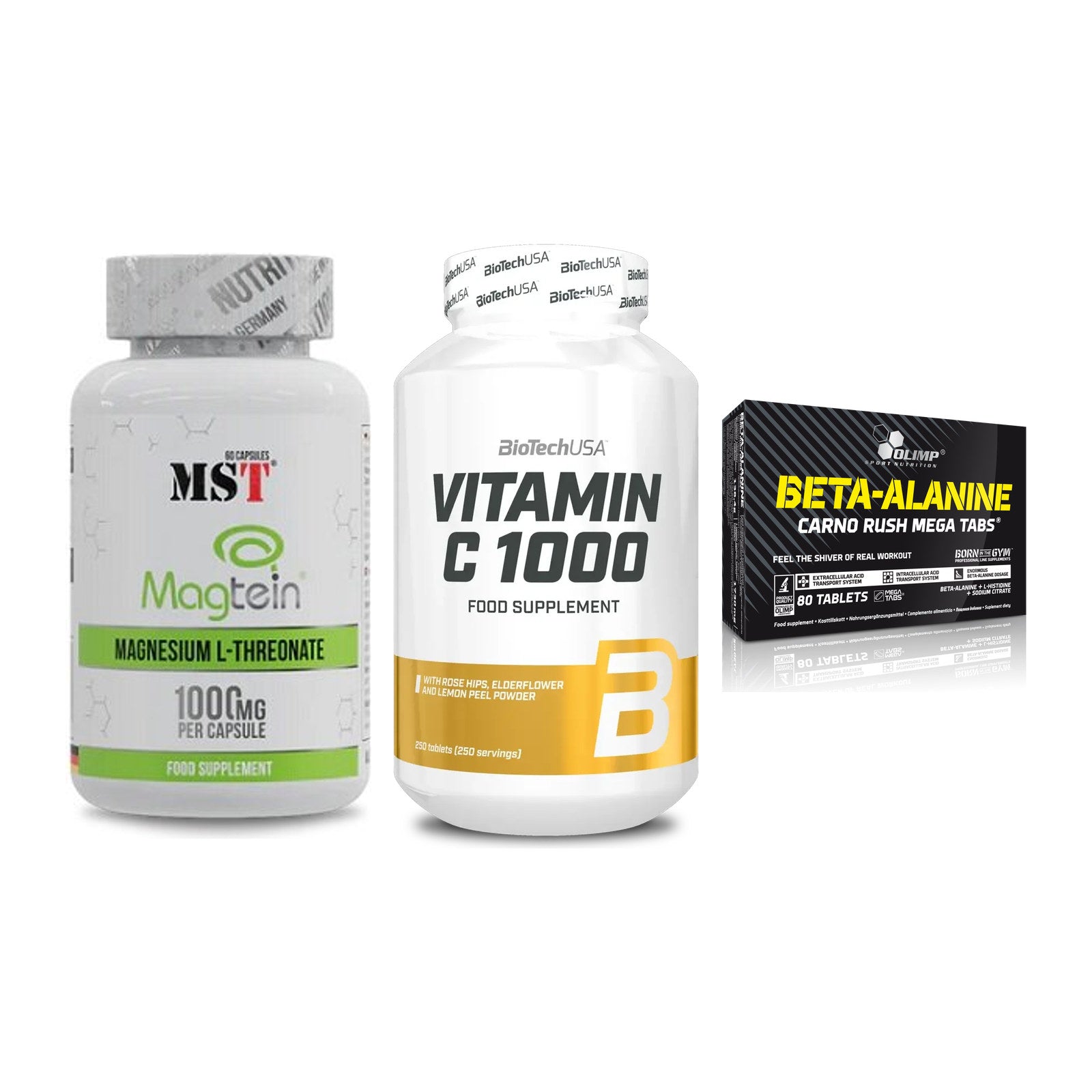 Ausdauer-Set: MST Magnesium + BioTech Vitamin + Olimp Beta-Alani – alle enthaltenen Artikel
