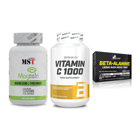 Ausdauer-Set: MST Magnesium + BioTech Vitamin + Olimp Beta-Alani – alle enthaltenen Artikel