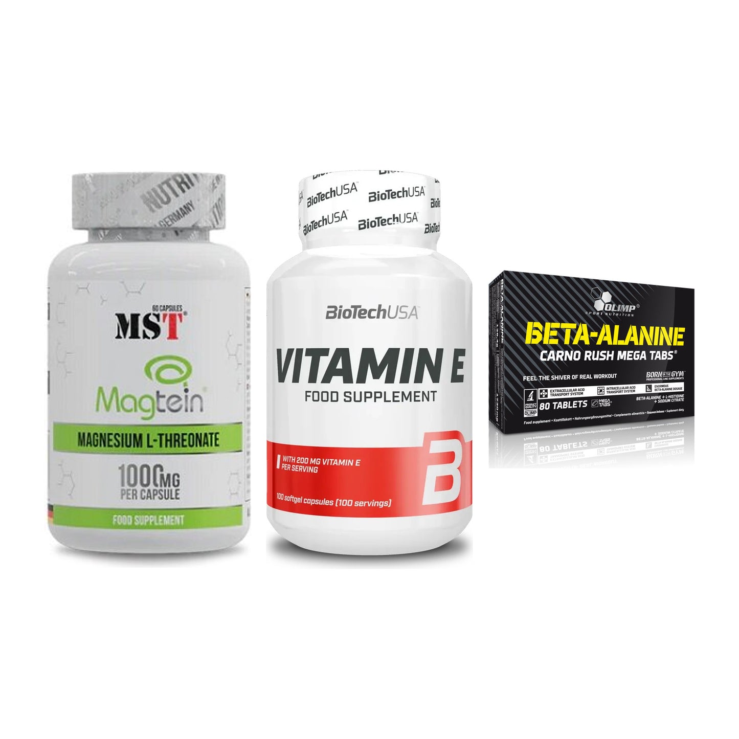 Ausdauer-Set: MST Magnesium + BioTech Vitamin + Olimp Beta-Alani – alle enthaltenen Artikel