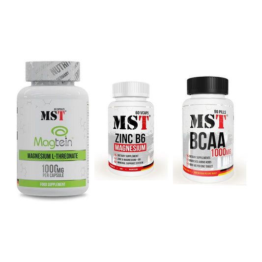 Ausdauer-Set: MST Magnesium + MST Zinc + MST BCAA 1000 – alle enthaltenen Artikel