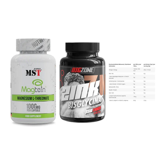 Ausdauer-Set: MST Magnesium + Big Zone Zink + INLEAD L-Arginin – alle enthaltenen Artikel