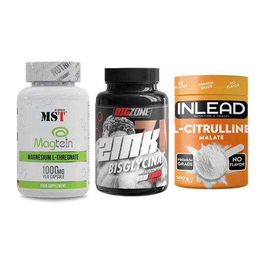 Ausdauer-Set: MST Magnesium + Big Zone Zink + INLEAD L-Citrull – alle enthaltenen Artikel