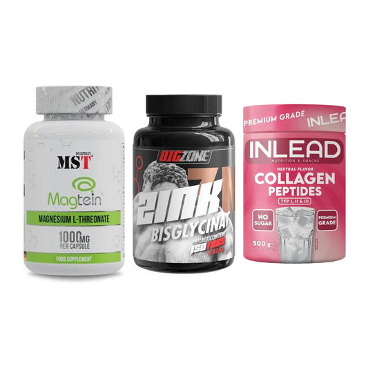 Ausdauer-Set: MST Magnesium + Big Zone Zink + INLEAD Collagen – alle enthaltenen Artikel