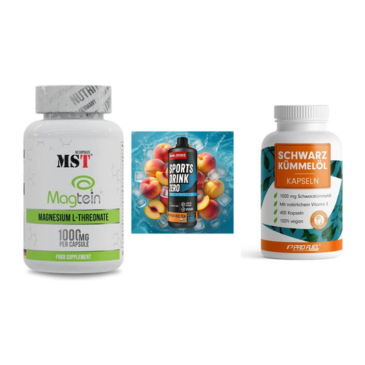 Ausdauer-Set: MST Magnesium + Body Attack + ProFuel Schwarzk – alle enthaltenen Artikel