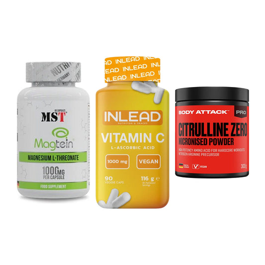 Ausdauer-Set: MST Magnesium + INLEAD Vitamin C + Body Attack 100 – alle enthaltenen Artikel