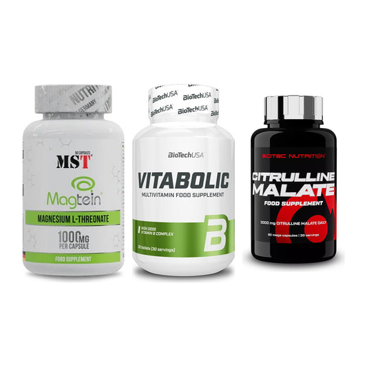Ausdauer-Set: MST Magnesium + BioTech Vitaboli + Scitec Citrullin – alle enthaltenen Artikel