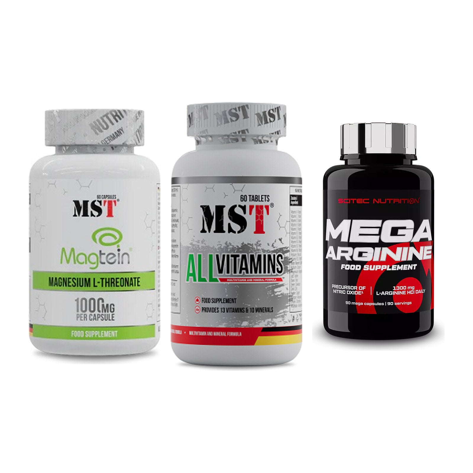 Ausdauer-Set: MST Magnesium + MST All Vitamins + Scitec Mega – alle enthaltenen Artikel