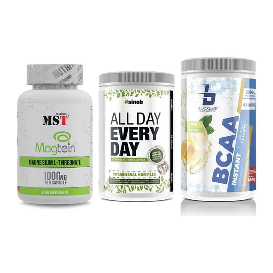Ausdauer-Set: MST Magnesium + Sinob All Day + Blackline – alle enthaltenen Artikel