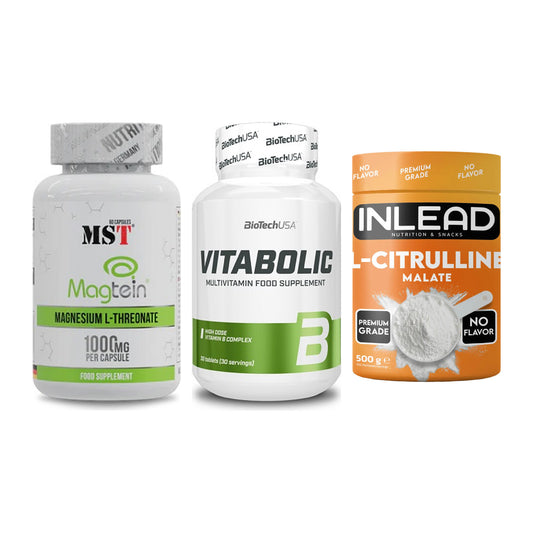 Ausdauer-Set: MST Magnesium + BioTech Vitaboli + INLEAD L-Citrull – alle enthaltenen Artikel