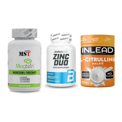 Ausdauer-Set: MST Magnesium + BioTech Zinc Duo + INLEAD L-Citrull – alle enthaltenen Artikel