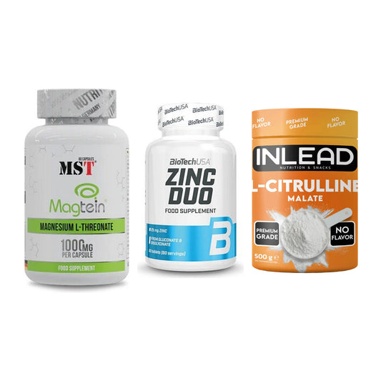 Ausdauer-Set: MST Magnesium + BioTech Zinc Duo + INLEAD L-Citrull – alle enthaltenen Artikel