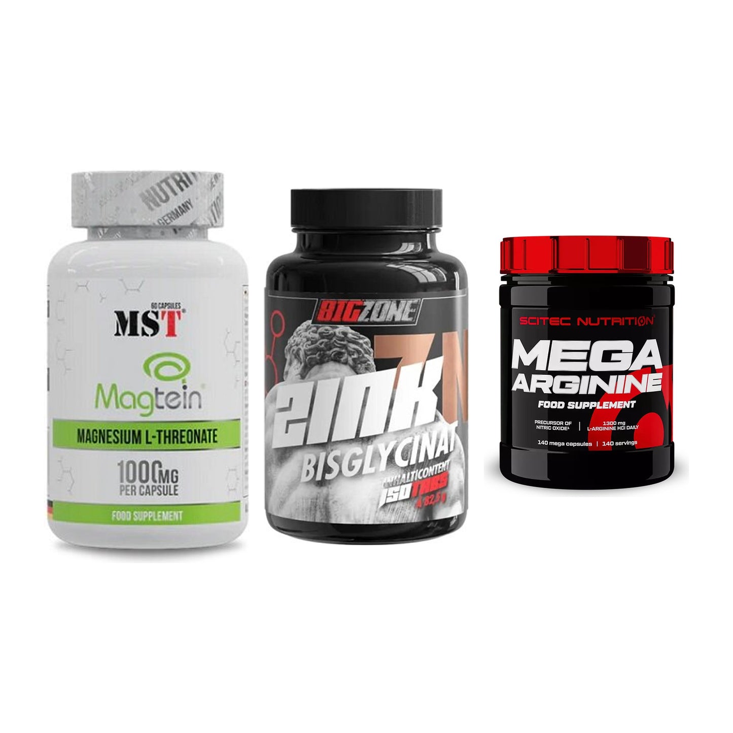 Ausdauer-Set: MST Magnesium + Big Zone Zink + Scitec Mega – alle enthaltenen Artikel