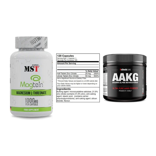 Ausdauer-Set: MST Magnesium + GN Zinc Citrate + Sinob Core – alle enthaltenen Artikel