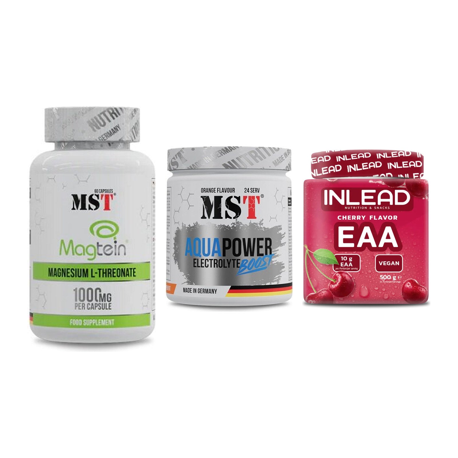 Ausdauer-Set: MST Magnesium + MST Aqua Power + INLEAD EAA – alle enthaltenen Artikel