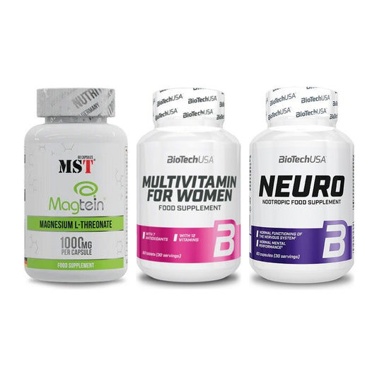 Ausdauer-Set: MST Magnesium + BioTech Multivit + BioTech Neuro – alle enthaltenen Artikel