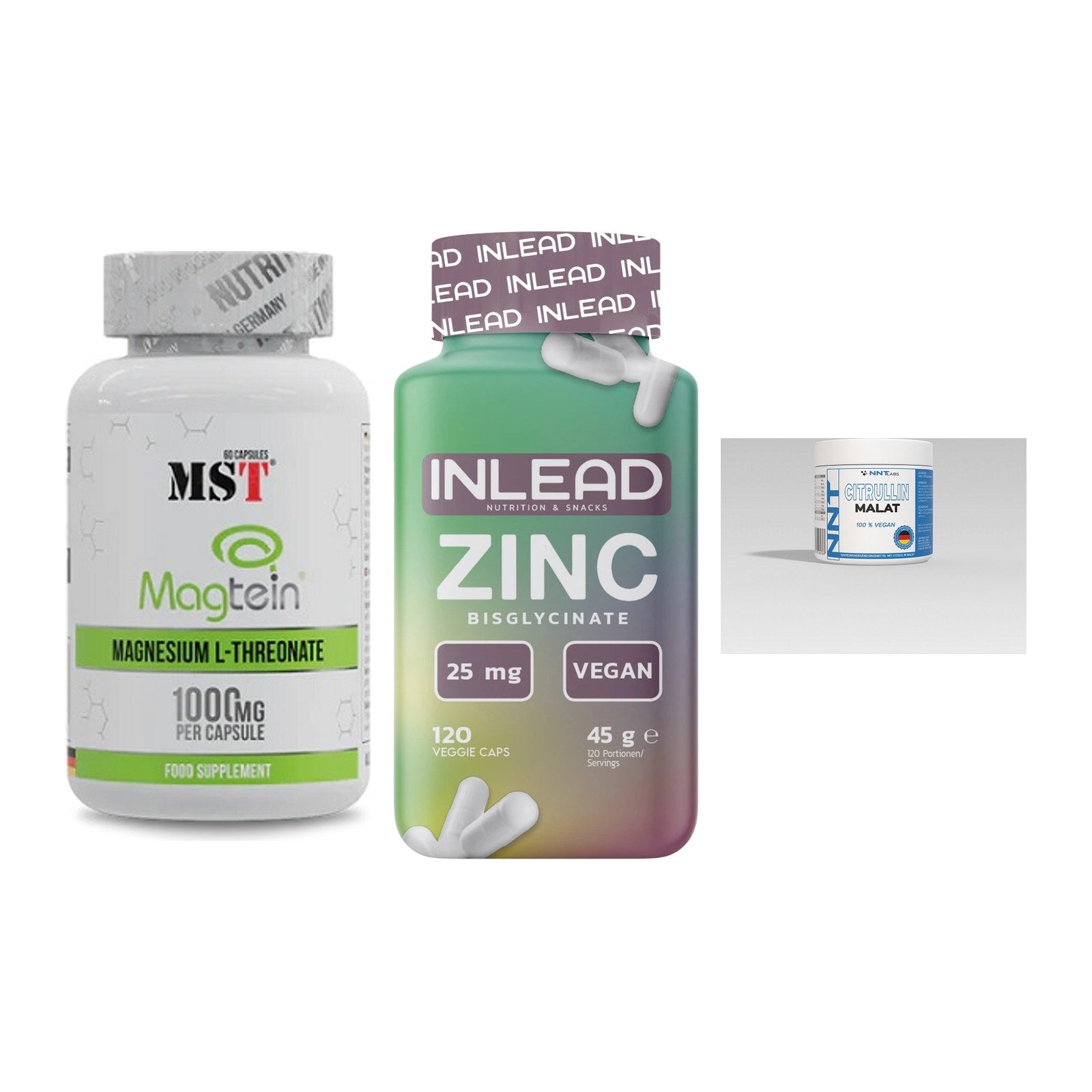 Ausdauer-Set: MST Magnesium + INLEAD Zink + NNT Citrullin – alle enthaltenen Artikel