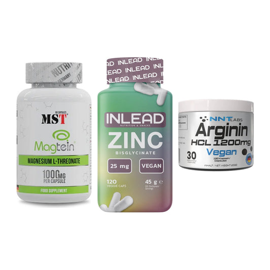 Ausdauer-Set: MST Magnesium + INLEAD Zink + NNT Arginin HCL – alle enthaltenen Artikel