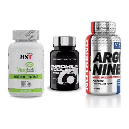 Ausdauer-Set: MST Magnesium + Scitec Chromium + Nutrend Arginine – alle enthaltenen Artikel