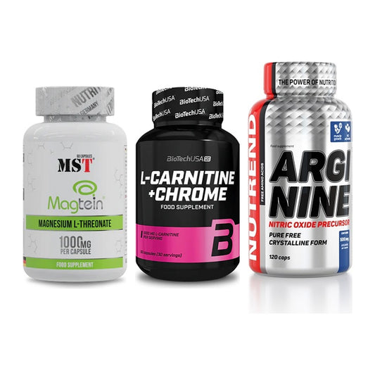 Ausdauer-Set: MST Magnesium + BioTech L-Carnit + Nutrend Arginine – alle enthaltenen Artikel