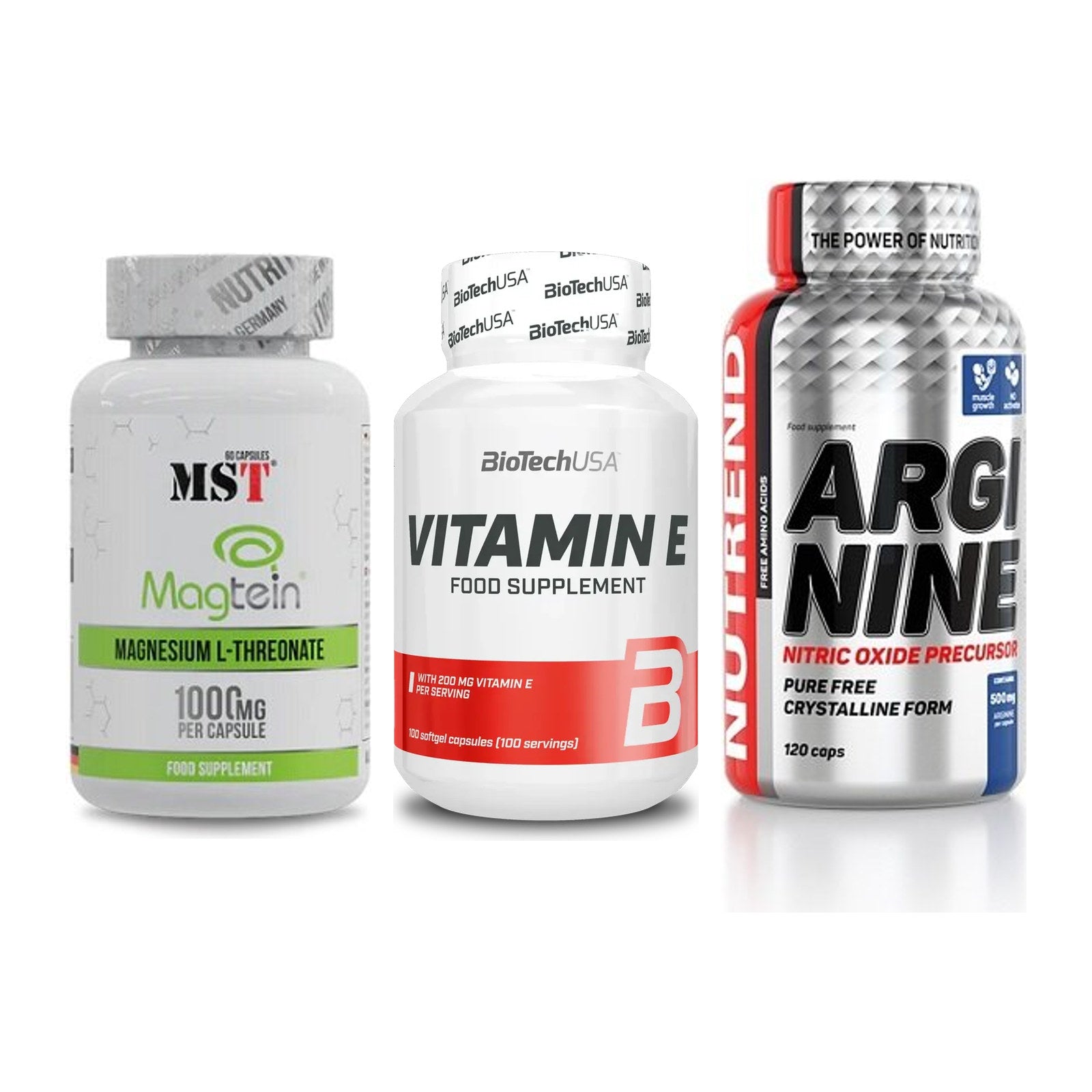 Ausdauer-Set: MST Magnesium + BioTech Vitamin + Nutrend Arginine – alle enthaltenen Artikel