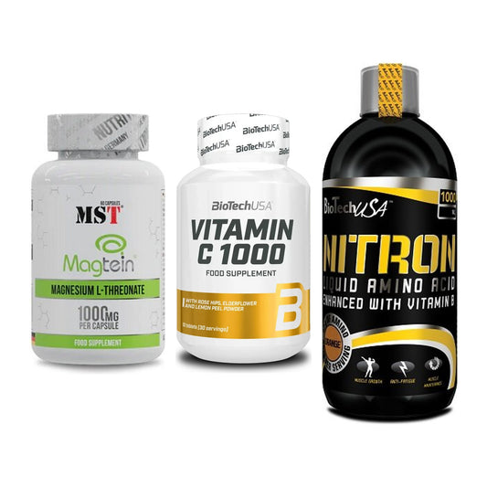 Ausdauer-Set: MST Magnesium + BioTech Vitamin + BioTech Liquid – alle enthaltenen Artikel