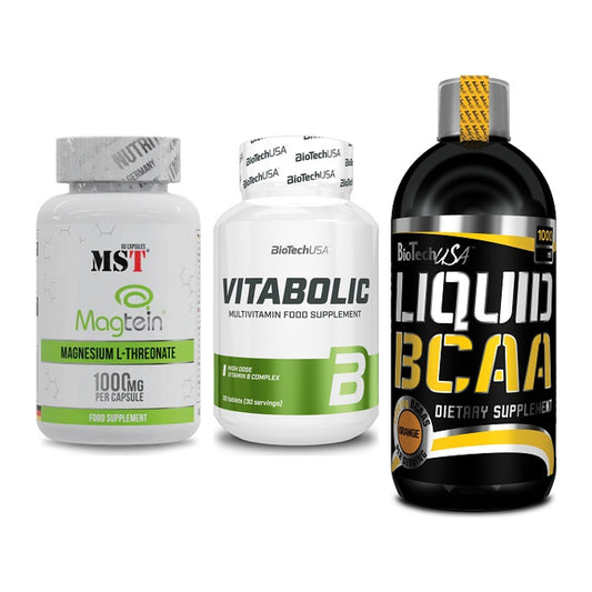 Ausdauer-Set: MST Magnesium + BioTech Vitaboli + BioTech Liquid – alle enthaltenen Artikel