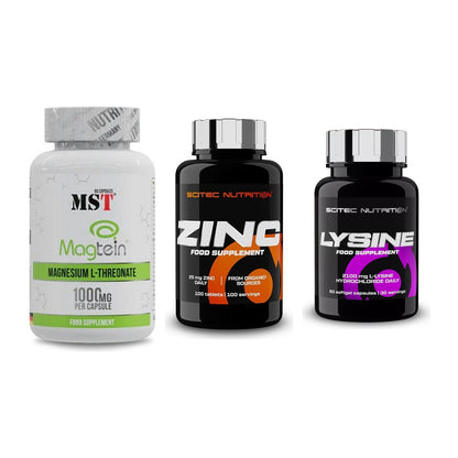 Ausdauer-Set: MST Magnesium + Scitec Zinc + Scitec Lysine – alle enthaltenen Artikel