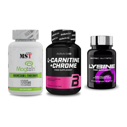Ausdauer-Set: MST Magnesium + BioTech L-Carnit + Scitec Lysine – alle enthaltenen Artikel
