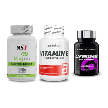 Ausdauer-Set: MST Magnesium + BioTech Vitamin + Scitec Lysine – alle enthaltenen Artikel