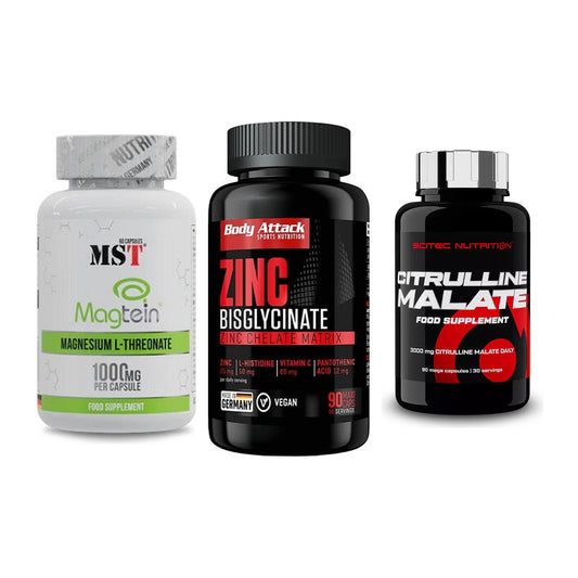 Ausdauer-Set: MST Magnesium + Body Attack Zink + Scitec Citrullin – alle enthaltenen Artikel