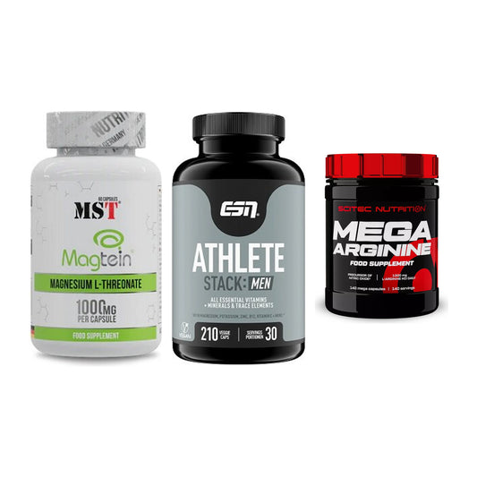 Ausdauer-Set: MST Magnesium + ESN Athlete + Scitec Mega – alle enthaltenen Artikel