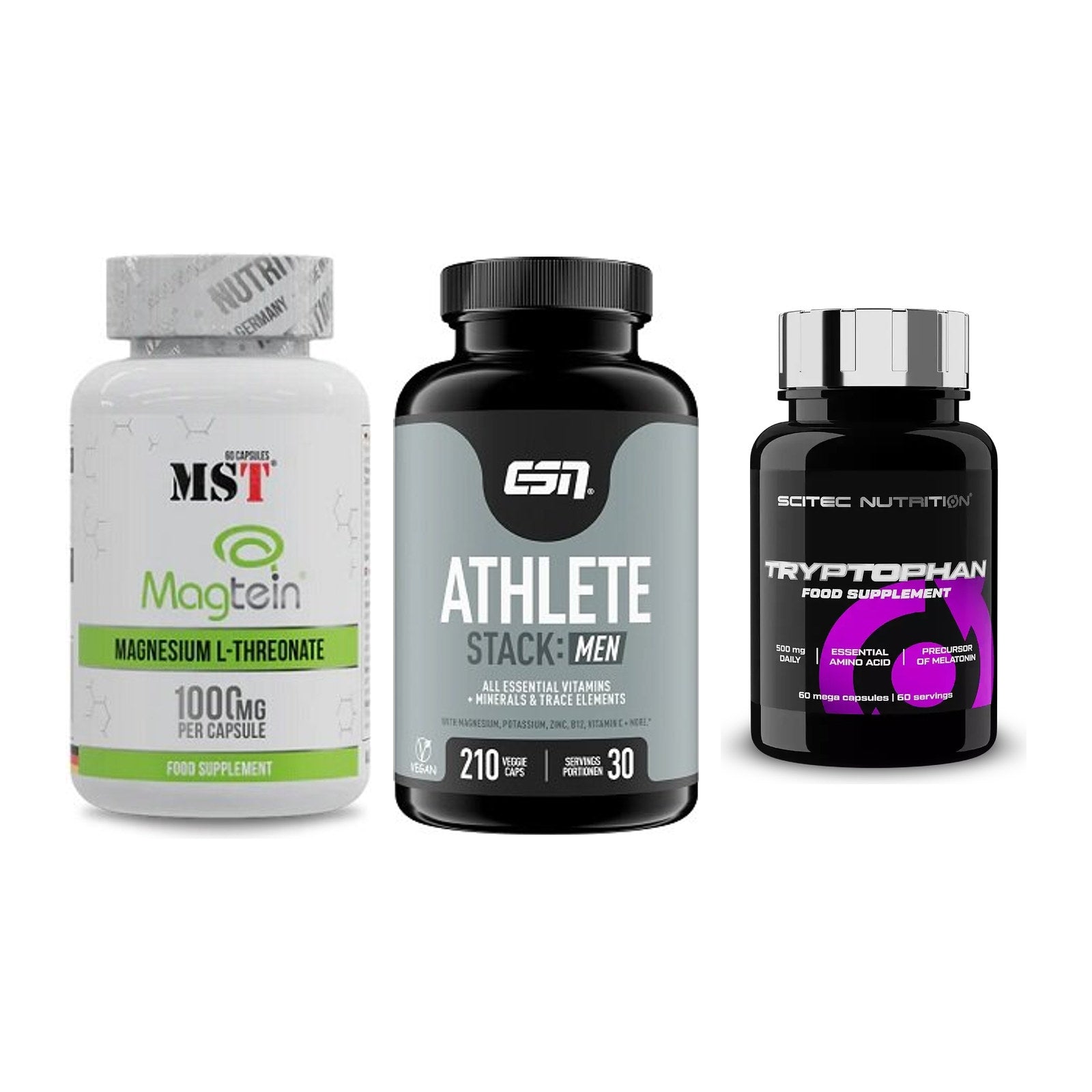 Ausdauer-Set: MST Magnesium + ESN Athlete + Scitec Tryptopha – alle enthaltenen Artikel