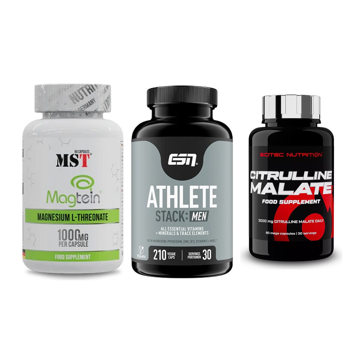 Ausdauer-Set: MST Magnesium + ESN Athlete + Scitec Citrullin – alle enthaltenen Artikel