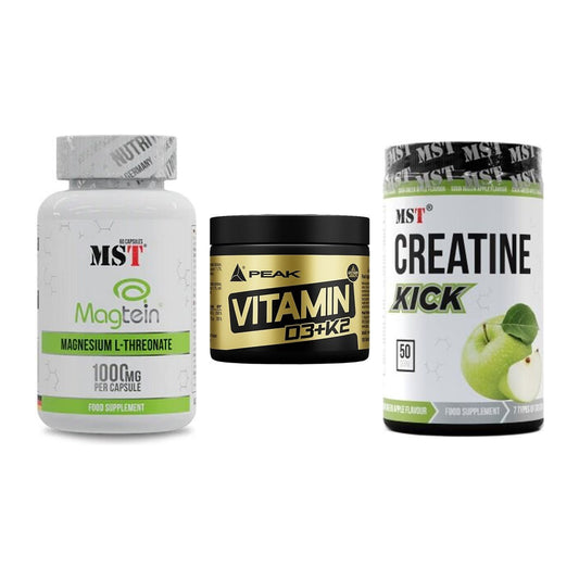 Ausdauer-Set: MST Magnesium + Peak Vitamin + MST Creatine – alle enthaltenen Artikel