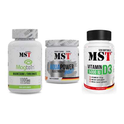 Ausdauer-Set: MST Magnesium + MST Aqua Power + MST Vitamin D3 – alle enthaltenen Artikel