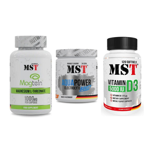 Ausdauer-Set: MST Magnesium + MST Aqua Power + MST Vitamin D3 – alle enthaltenen Artikel