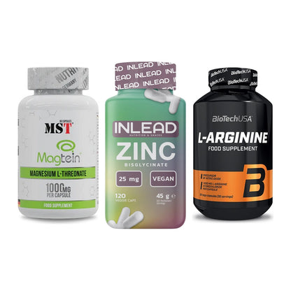 Ausdauer-Set: MST Magnesium + INLEAD Zink + BioTech L-Argini – alle enthaltenen Artikel