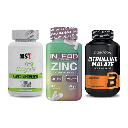Ausdauer-Set: MST Magnesium + INLEAD Zink + BioTech Citrulli – alle enthaltenen Artikel