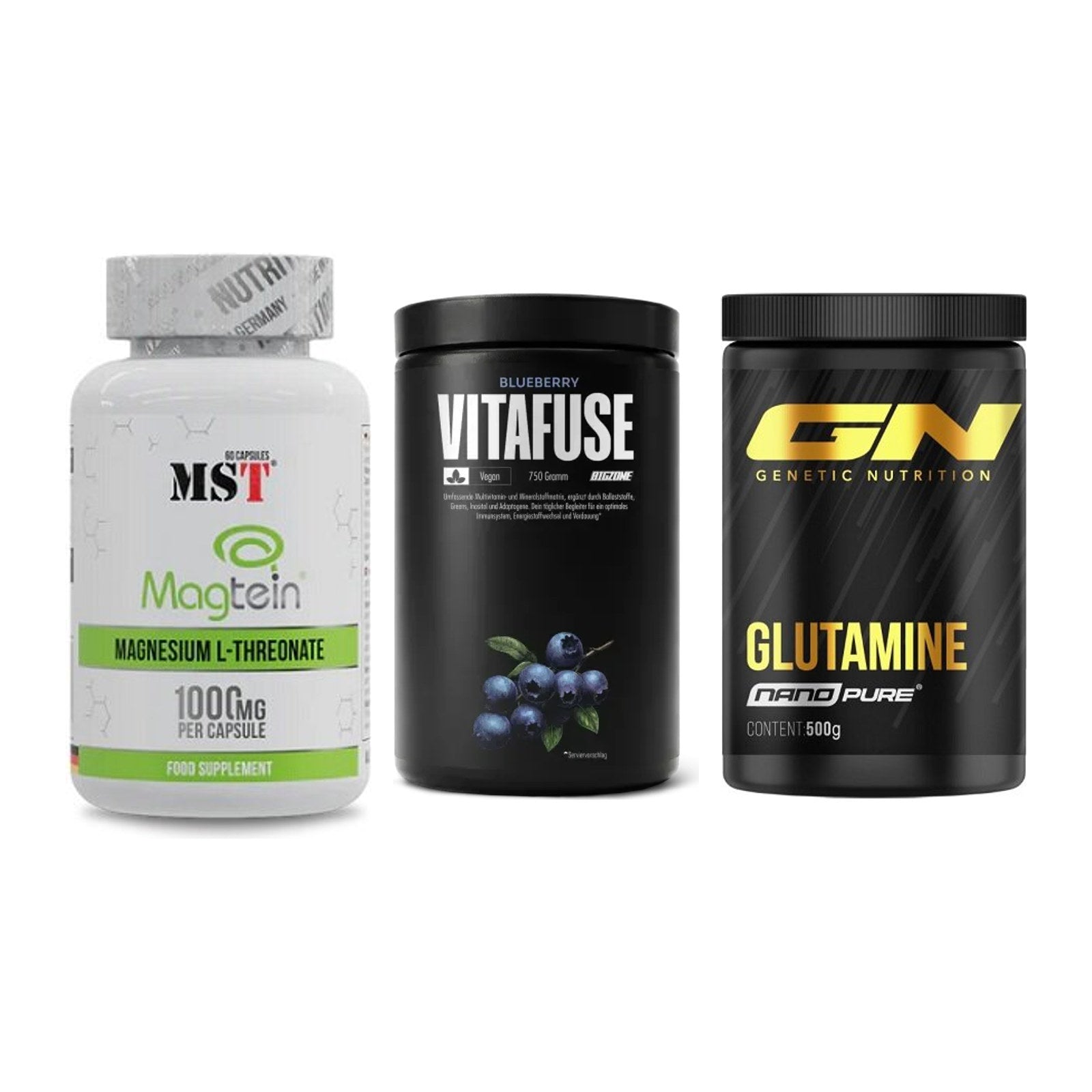 Ausdauer-Set: MST Magnesium + Big Zone Vitafus + GN Nano Pure – alle enthaltenen Artikel