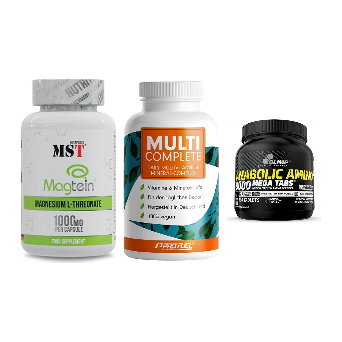 Ausdauer-Set: MST Magnesium + ProFuel MULTI + Olimp Anabolic – alle enthaltenen Artikel