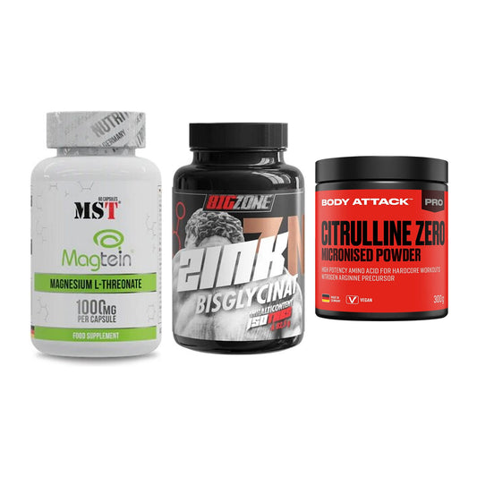 Ausdauer-Set: MST Magnesium + Big Zone Zink + Body Attack 100 – alle enthaltenen Artikel