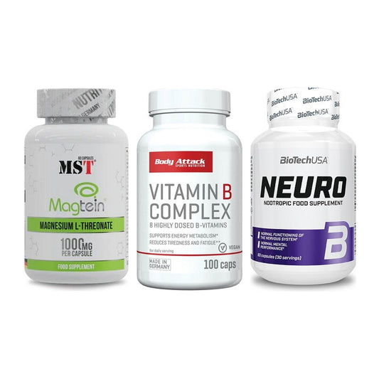 Ausdauer-Set: MST Magnesium + Body Attack + BioTech Neuro – alle enthaltenen Artikel
