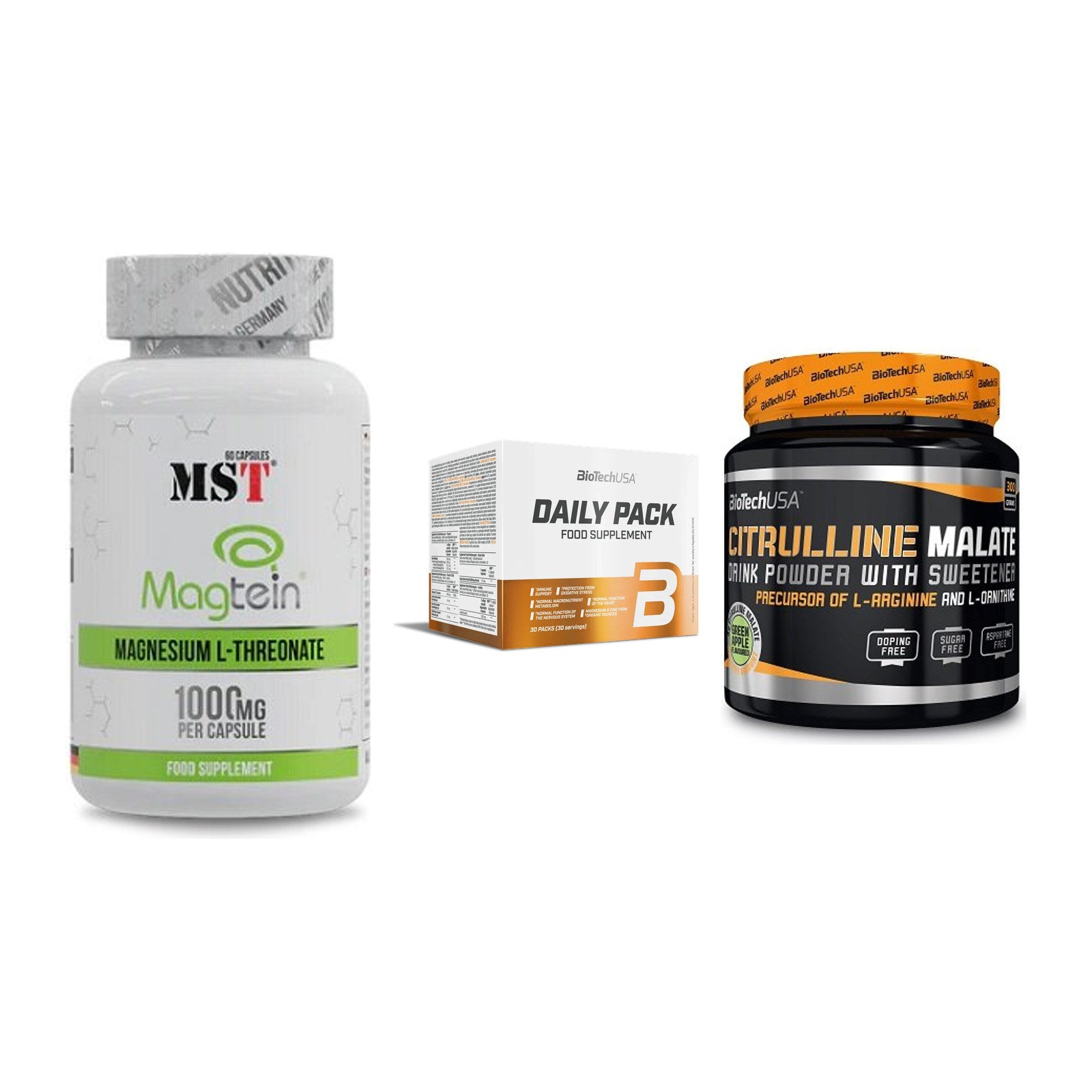 Ausdauer-Set: MST Magnesium + BioTech Daily + BioTech Citrulli – alle enthaltenen Artikel