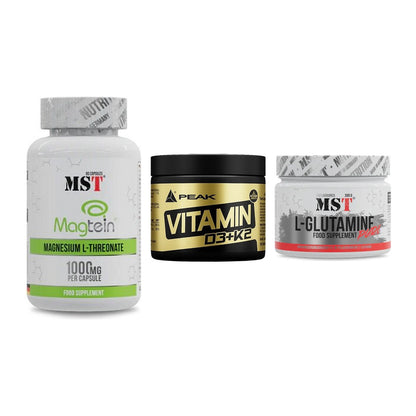 Ausdauer-Set: MST Magnesium + Peak Vitamin + MST Glutamine – alle enthaltenen Artikel