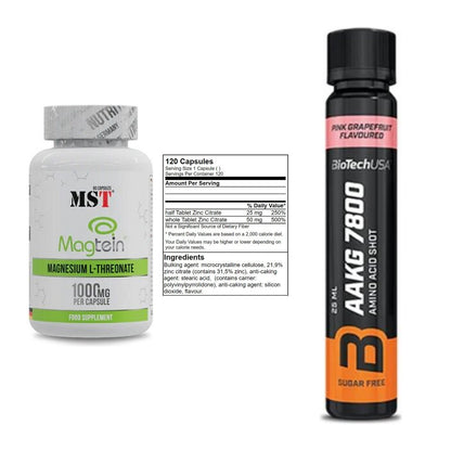 Ausdauer-Set: MST Magnesium + GN Zinc Citrate + BioTech AAKG – alle enthaltenen Artikel