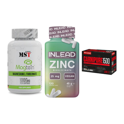 Ausdauer-Set: MST Magnesium + INLEAD Zink + Body Attack – alle enthaltenen Artikel